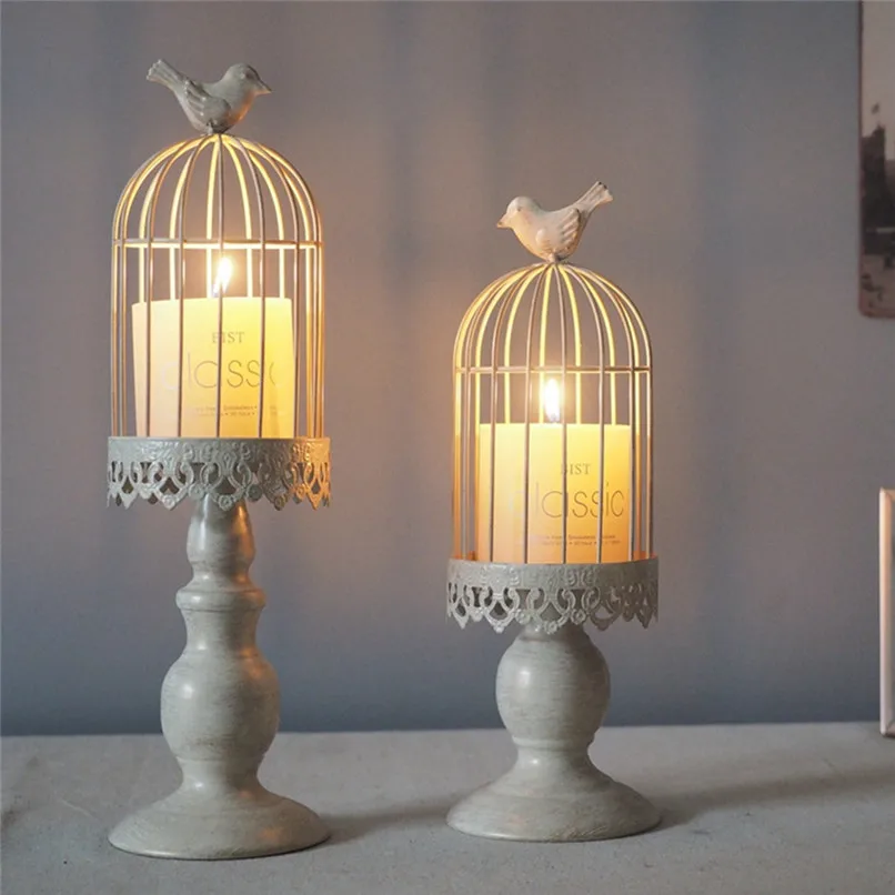 Bird cage candlestick Birdcage Candle Holder Vintage Candle Stick Holders, Wedding Candle Centerpiece for Home Decoration #2h22 (5)
