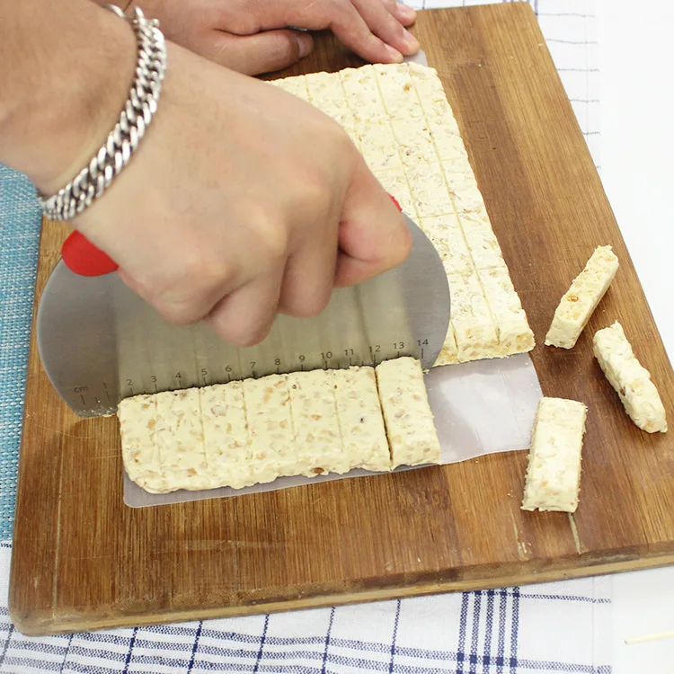 

BEEMSK Carbon Steel Scraper Blade Slicing Scale Scraper Bread Sizzling Nougat Silicone Scraper Scaling Tools