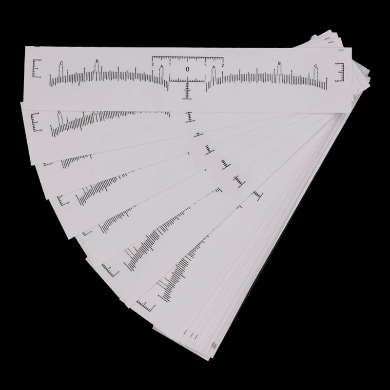 100 шт аксессуары для татуировки Одноразовые, для микрообработки макияжа бровей мерки бровей направляющая линейка перманентные инструменты