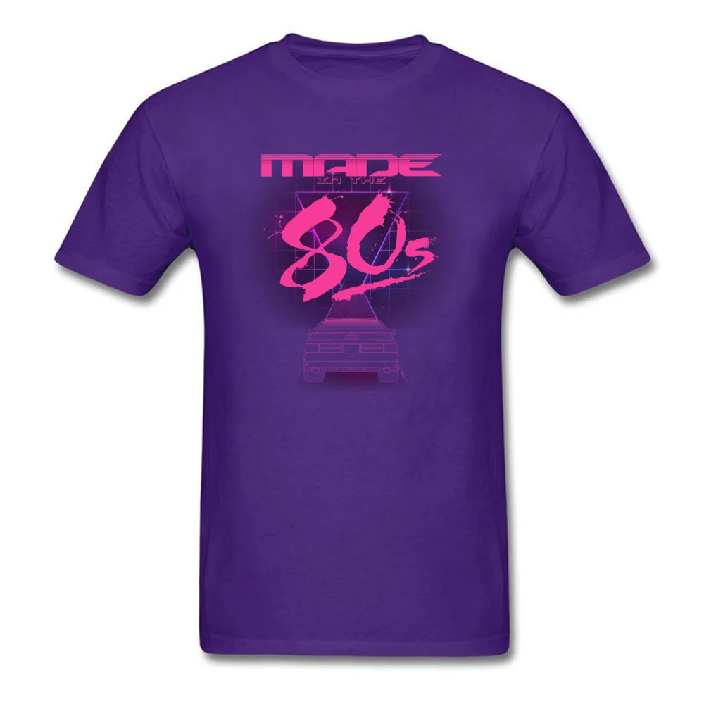 Men Fashion Casual Tees O Neck Summer Autumn 100% Cotton Fabric T-Shirt Comics Short Sleeve Made in the 80s Tshirts Made in the 80s purple