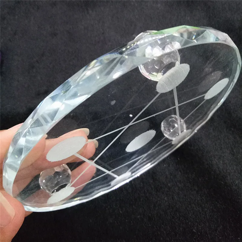 120 мм прозрачного стекла пластины семь Star Group стоять хрустальный шар Sphere из прозрачного стекла базы внутренней отделки фигурки орнамент