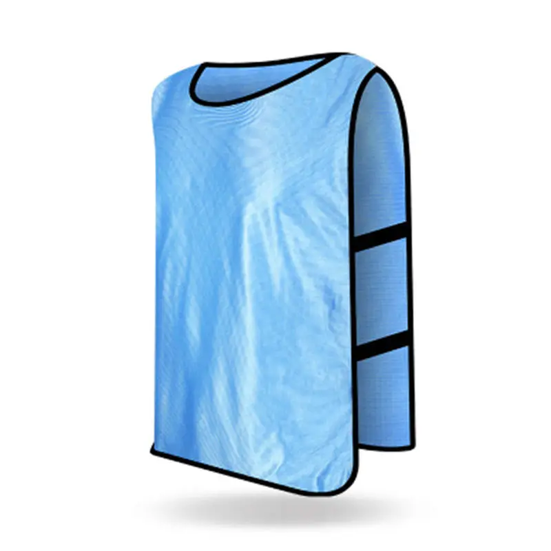 Взрослый/ребенок футбол баскетбольная команда обучение нагрудный жилет Топ Спортивная одежда майки - Цвет: Light blue