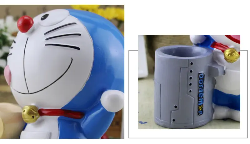 Desktop Doraemon денежный ящик Cofre Gato мультфильм Джингл кошки Копилка смолы монет банка Бытовая Декор Pen Holder фигурки