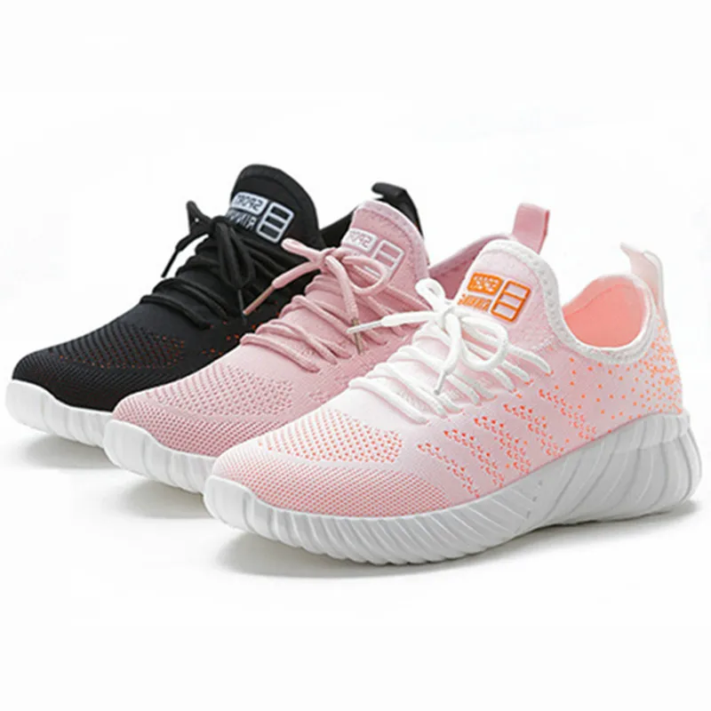 

Breathable Mesh Shoes Women Summer Casual Flats Soft Lightweight Female Loafers Walking Sneakers Cross-tied Slip-On
