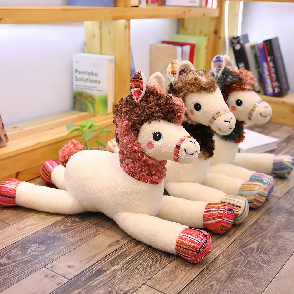 

Free Dropshipping Big Size Cartoon Plush Alpaca Doll Stuffed Animals Lama Toys Soft Lama Doll for Kids Gifts Home Decoration