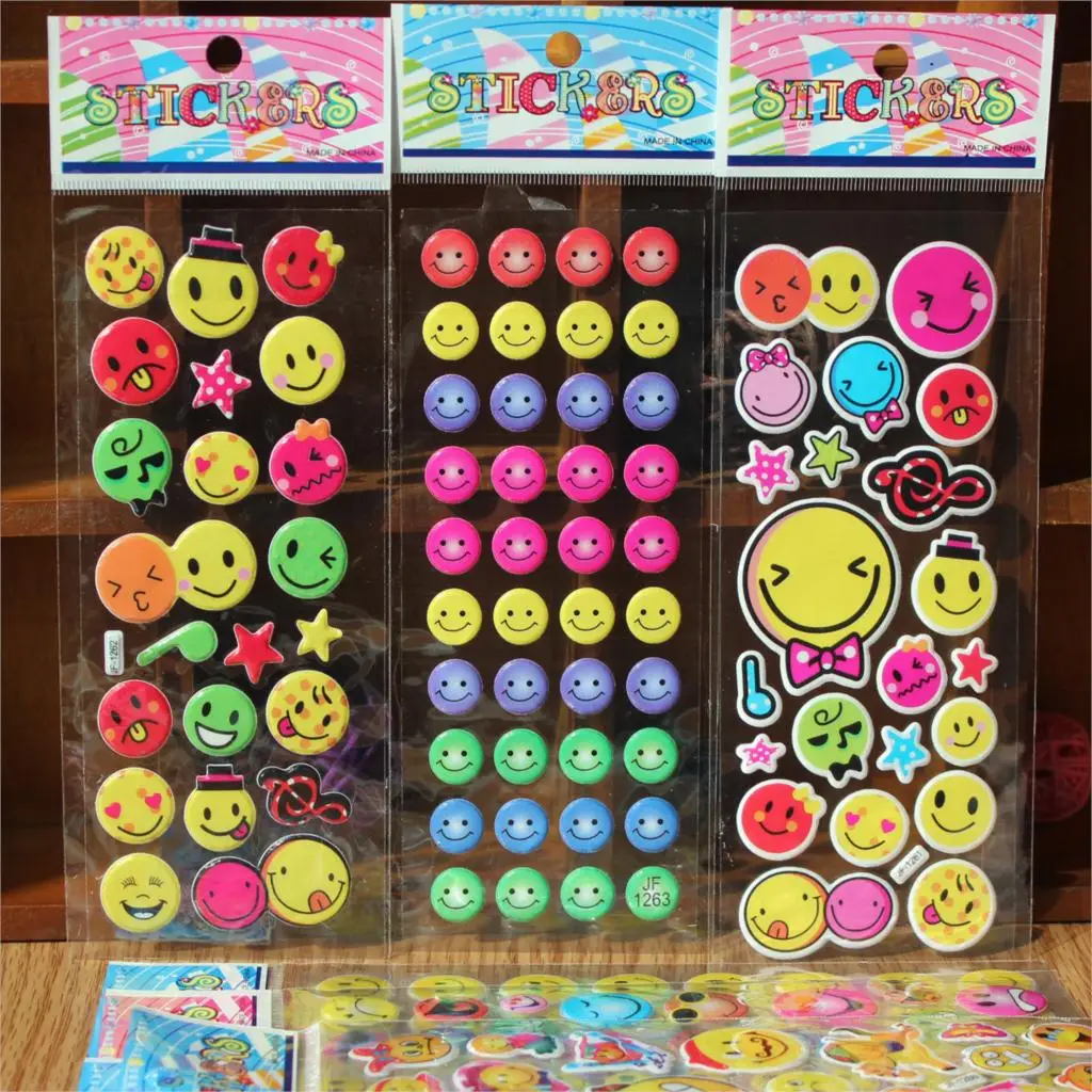 50sheets/set Stickers Children Smile Face Reward Cute Emoji Stickers