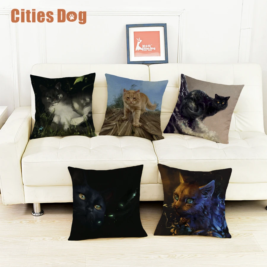 

home decor Cat anima Photo pillow covers decorative cushion for sofa pillow case Painting Art Cats throw pillowcase pillow cases