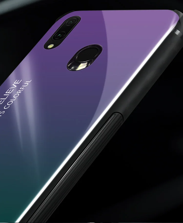 Для OPPO Realme 3 Pro Чехол модный жесткий закаленное стекло роскошный градиентный защитный чехол на заднюю панель для OPPO Realme 3 3Pro оболочка