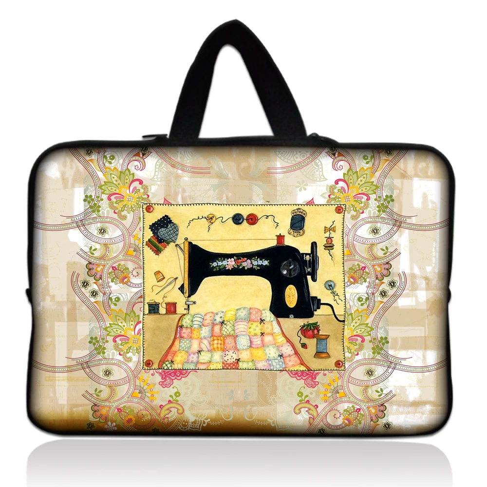 

Sewing Machine 11.6" 12" Neoprene Laptop Carrying Bag Sleeve Case Cover Holder+Hide Handle For Apple HP Thinkpad Acer Dell