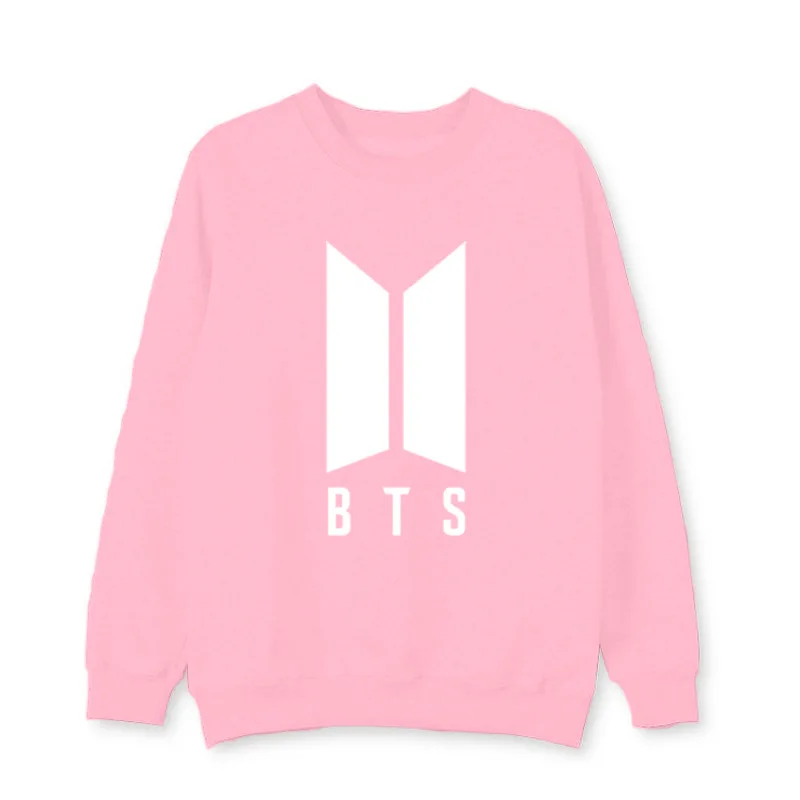 kpop BTS new album with the same round neck double bar pullover thin section men and women spring and autumn shirt kpop BTS new album with the same round neck double bar pullover thin section men and women spring and autumn shirt