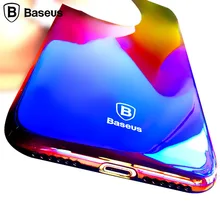 BASEUS Gradient Color Case For iPhone 7 / 7 Plus Luxury Slim Transparent Hard Glaze Case For iPhone 7 Case Cover