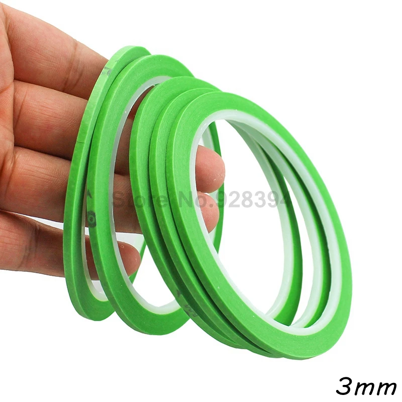 3mm x 25m Green Thin Washi Masking Tape For Painting & Drawing & DIY