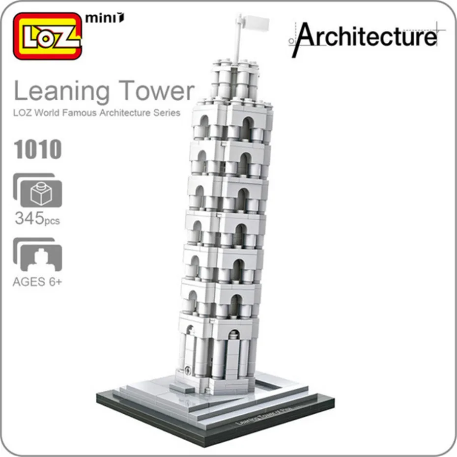 

LOZ 1010 Mini Building Blocks Bricks Architecture Toy The Leaning Tower of Pisa Model Educational Toys For Children Kids Toys