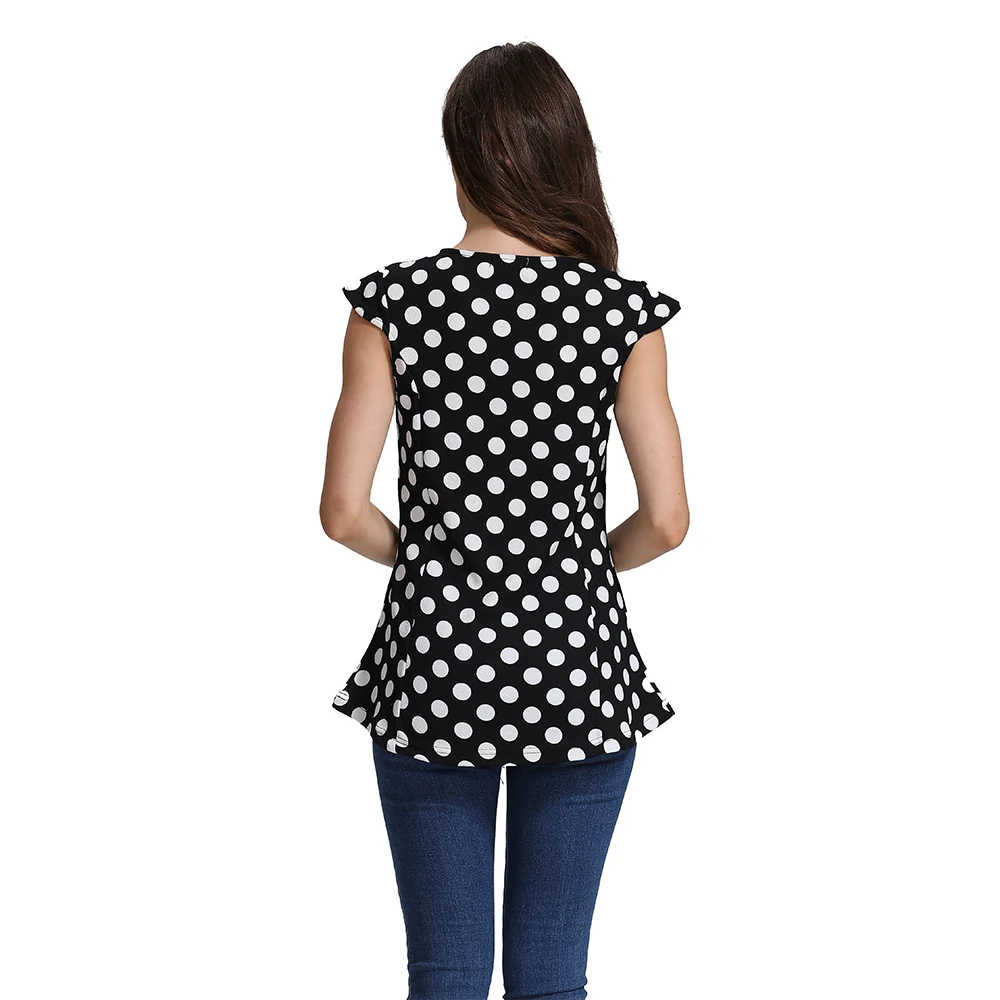 Wholesale Summer Nursing Shirt Breastfeeding Blouse Slim Feeding Top Mommy Maternity Wear Lactation Clothes Invisible Zippers 4
