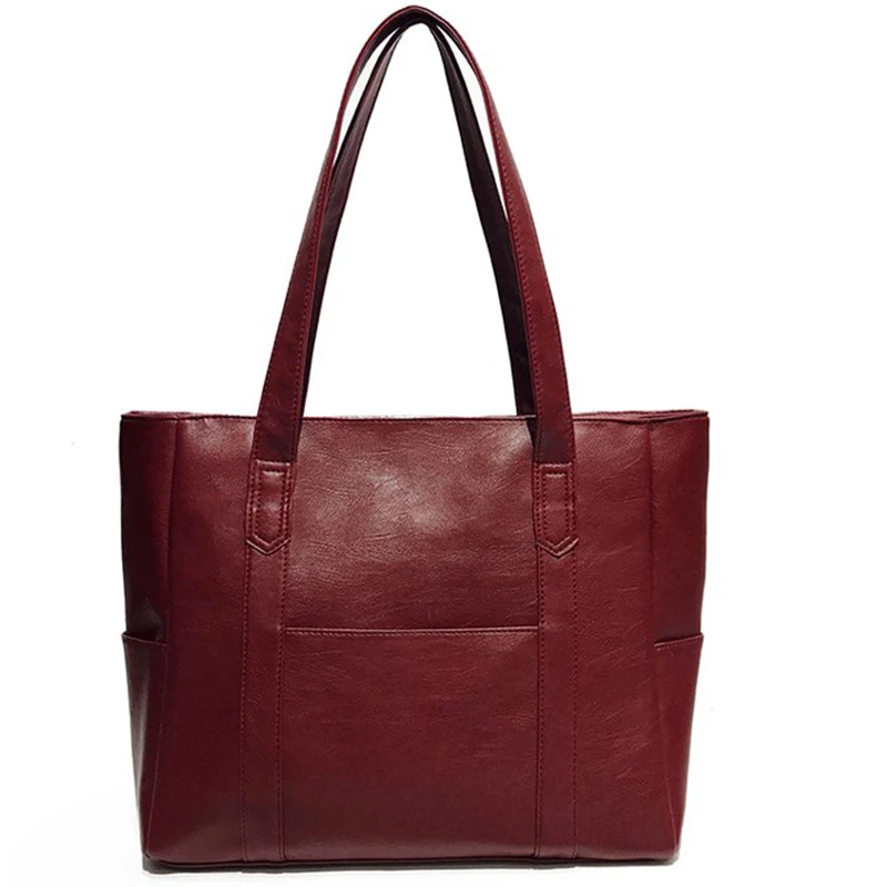 

2019 new fashion pu leather women handbag shoulder bags tote purse messenger top handle bags female large bolsa feminina black