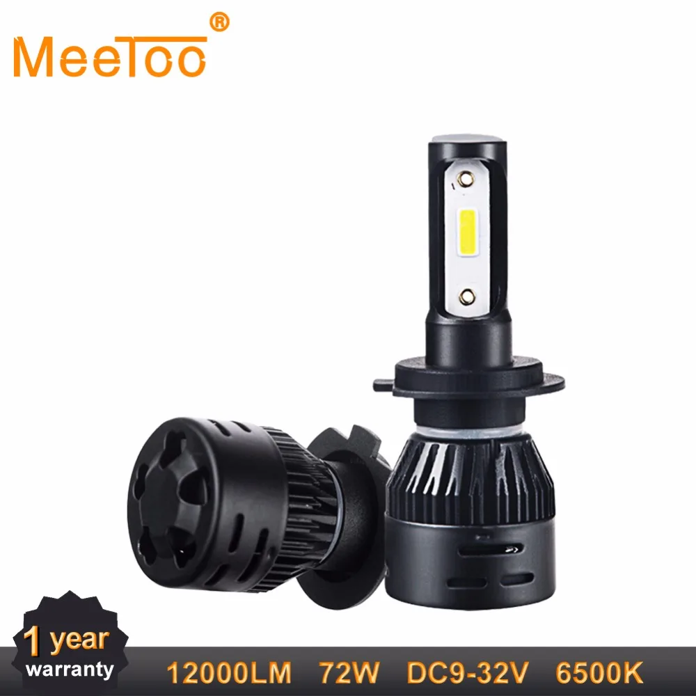 

H4 Led H7 12V Car Headlight Bulb 9005 HB3 9006 HB4 72W Mini Auto Headlamp H1 H8 H9 H11 12000Lm DOB Chips Ice light Led lamp 24V