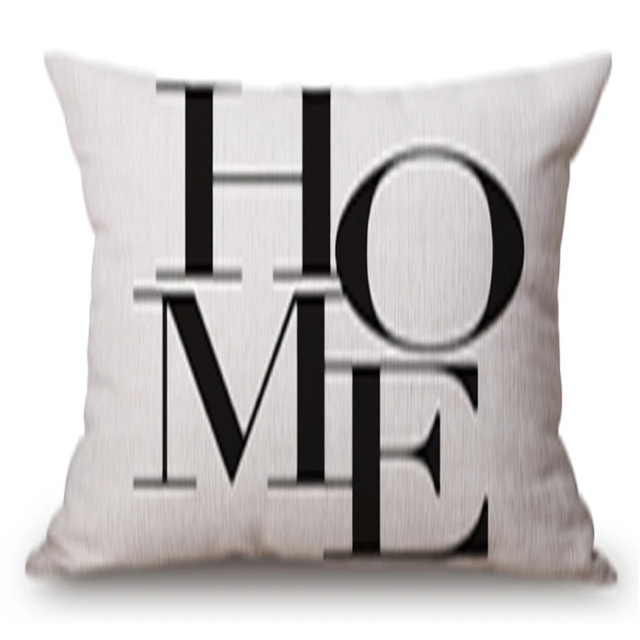 Nordic Europe Love Home Letter Geometric Decorative Sofa Throw Pillow