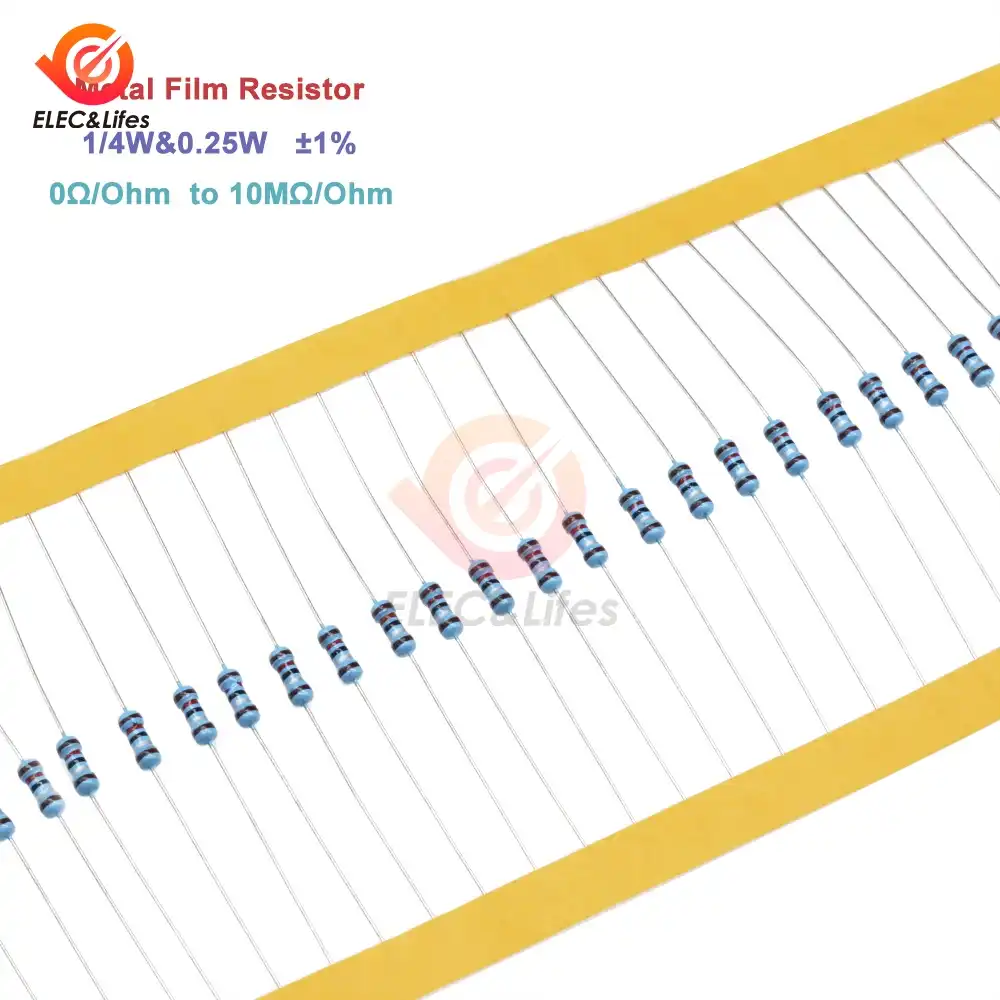 100 個金属皮膜抵抗 0 オメガ Ohm 10mオメガ オーム 1 1 4 ワット 0 25 ワット抵抗詰め合わせキットセット Inductors Aliexpress