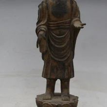 USPS в США S2229 1" Старый Тибет Тибетский Буддизм Бронзовый Стенд Шакьямуни Будда Амитабха Статуя