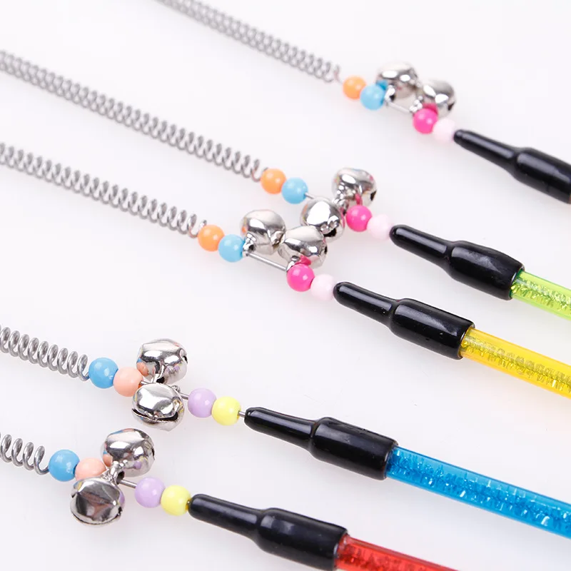 Pet Cat Bird Feather Teaser Wand Plastic Toys Cat Stick Colorful Feathers Funny Cat Rods Pet Interactive Toys Flying Training