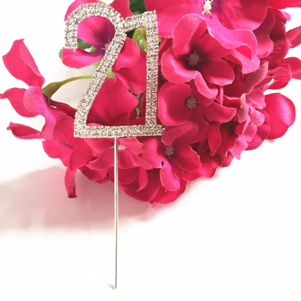 Happy 21st Birthday Party Decoration Kits Number 21 5 Cm Crystal