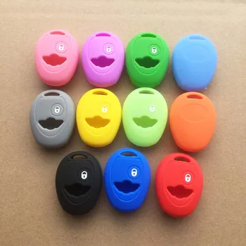 

200 units 11 color Silicone Car Key Case For BMW Mini Cooper R50 R53 remote key silicone cover protect