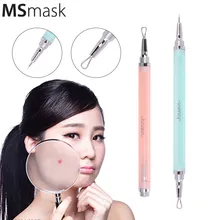 Портативный экстрактор прыщей и пятен, средство для удаления угрей, косметическое средство для чистки лица, двойная головка, игла для удаления угревой сыпи, съемные черные точки