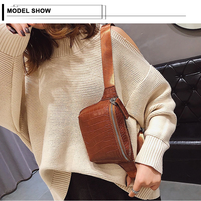 Новая Дизайнерская Женская поясная сумка с узором «Аллигатор», модная женская поясная сумка, Портативная сумка для мобильного телефона, маленькая короткая рабочая сумка, нагрудная сумка