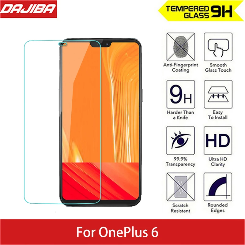 

Tempered Screen Glass Scratch Proof for OnePlus 6 Six 2.5D Arc Edge Round Border Screen Protector Glass For OnePlus 1 + 6