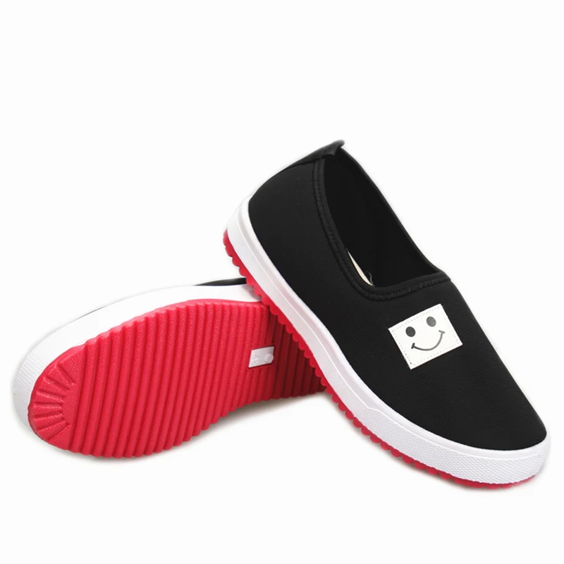 Женские парусиновые туфли на плоской подошве без застежки|slip on|slip on brandslip loafers |