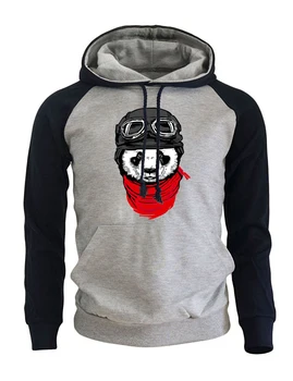 

2019 New Fashion Hoody For Men Autumn Winter Fleece Sweatshirts Print Animal Panda Cray Hipster Punk Tracksuit Streetwear Hoodie