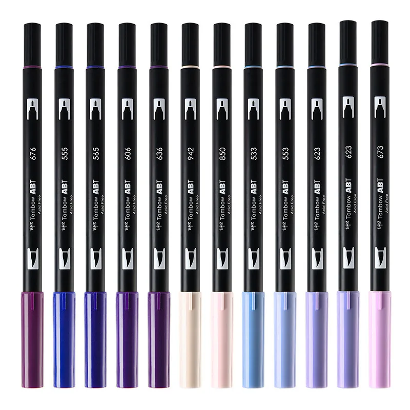 

Japan Dragonfly ABT 95 Double Color Head Pen Fine Arts Mapping Doodle Soft Head Writing Brush Hook Line Hand Account Marc Paint