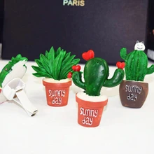 Завод кактус в горшке Стиль автомобиля кондиционер духи милый подкладке освежитель воздуха автомобиля Vent выходе духи мазь украшения