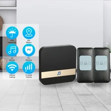 Беспроводной умный дверной звонок с внутренним блоком наружный Диапазон регулируемый для дома/офиса/склада/отеля умный дверной Звонок