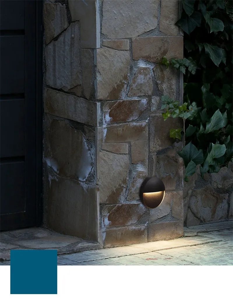 Lâmpadas de Luz de Parede ao ar Luzes do Jardim do Pátio de Alumínio da Decoração da Arte Ultrafinos Levou Livre Impermeável Moderna Arandela Iluminação 5 w 5 Luminárias de parede externas