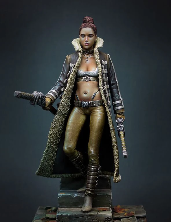 

Unpainted Kit 1/24 75mm Black girl with sword in ancient 75mm Resin Figure miniature garage kit