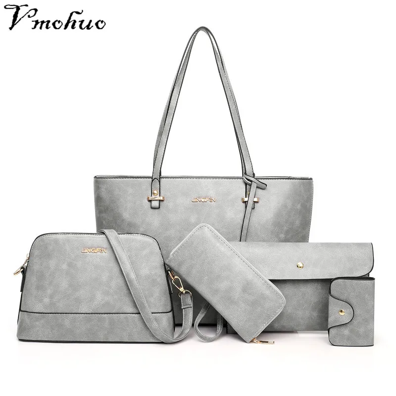 VMOHUO الفاخرة النساء أعلى-حقائب بيد الإناث مركب أكياس المرأة حقيبة ساع 5 قطع طقم حقائب يدوية بو الجلود محافظ مفتاح أكياس مجموعة VMOHUO الفاخرة النساء أعلى-حقائب بيد الإناث مركب أكياس المرأة حقيبة ساع 5 قطع طقم حقائب يدوية بو الجلود محافظ مفتاح أكياس مجموعة