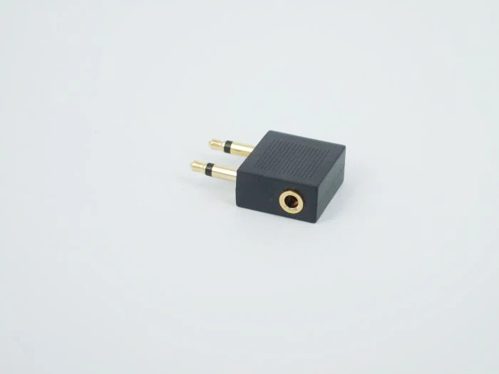 Gold plated 3 5mm Jack 2 Male Dual Mono To 1 Stereo Female F Headphone Audio Adapter Airplane Travel On Plane Airline Converter