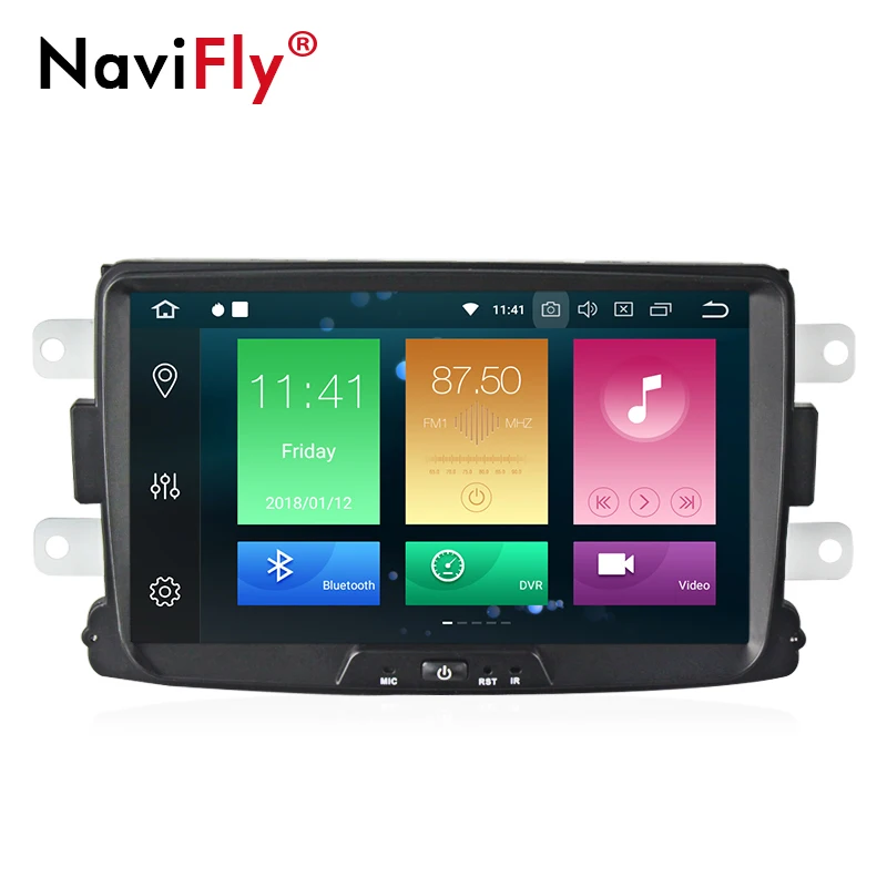 Clearance NaviFly 4GB+32GB 8"HD Android8.0 Eight core car radio player gps navigation for Lada Xray 2/Dacia/Duster/Logan/Sandero 1