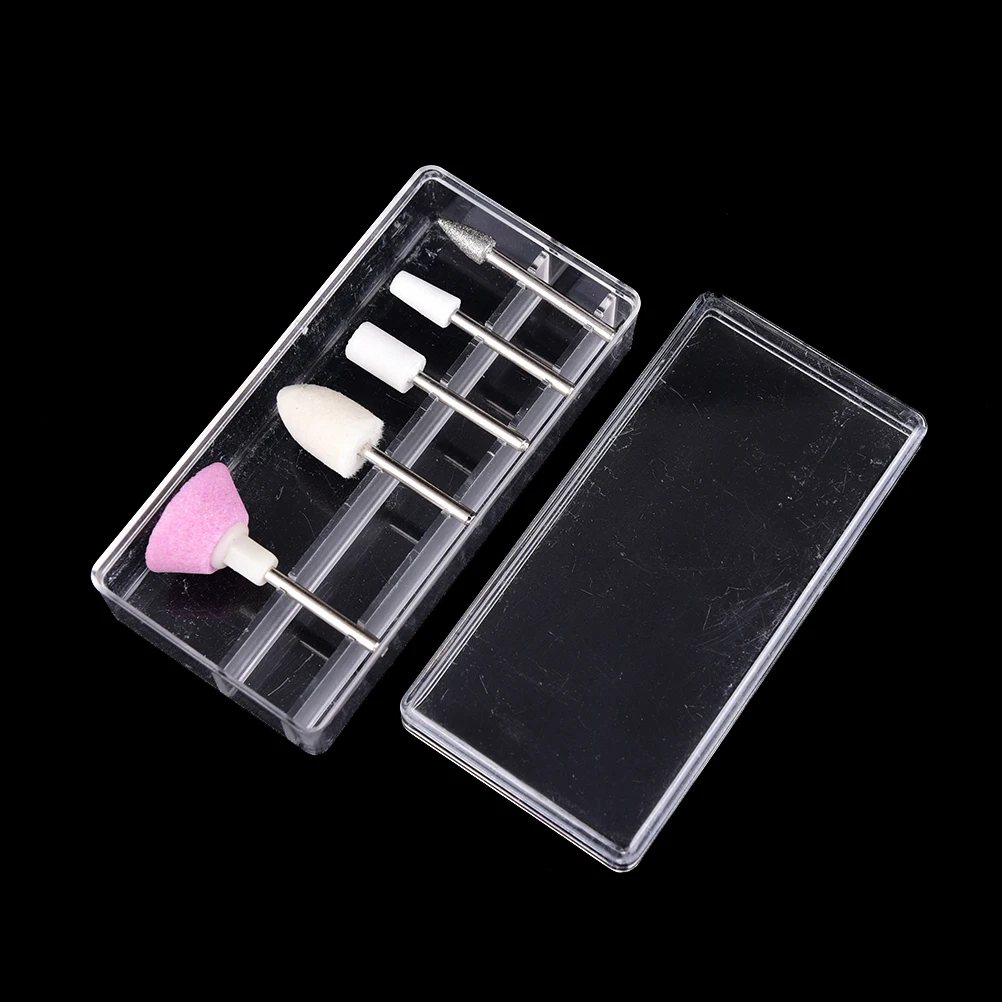 

5Pcs Nail Sanding Grinding Head Tips Buffer File Nail Drill Bits Set Polished Tool Set for Electric Sander Machine Manicure