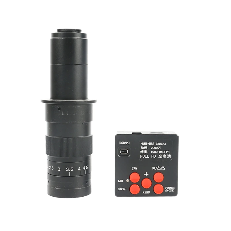 

20MP 1080P HD HDMI Industrial Microscope Camera Storage Picture & Video Recorder & 180X 300X C-mount Lens + IR Remote Controller