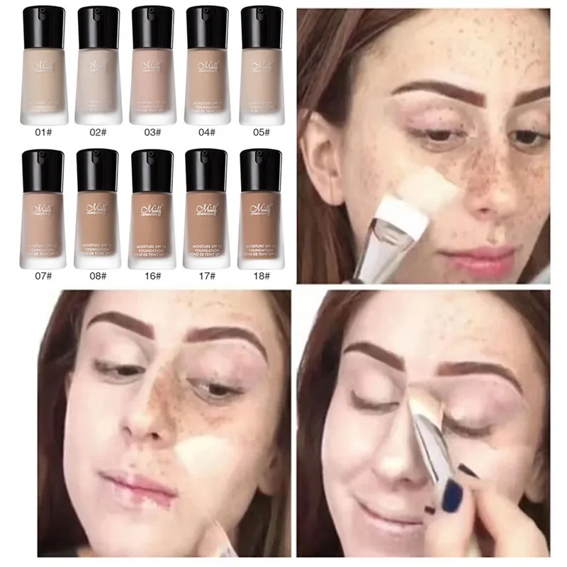 

MENOW Liquid Foundation Moisturizing Waterproof Concealer BB Cream Face Makeup Base Foundation maquiagem