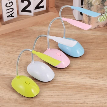 

1PC Bright White/Blue/Green/Pink LED Desk Lamp Flexible Hose Flicker-Free Eye-Protection Battery Powered Table Light