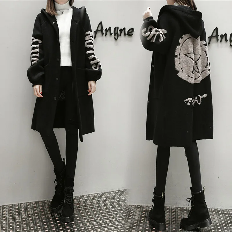 

Plus Size 5xl Cardigan For Women Long Wind Coat Loose Knitted Windbreakers Casaco Feminino Clothes Trench Female Raincoat