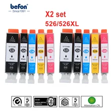 Befon X2 комплект картриджей 525XL 526XL совместимый для canon PGI525 CLI526 PGI 525 CLI 526 XL картридж для PIXMA IP4850 IX6550