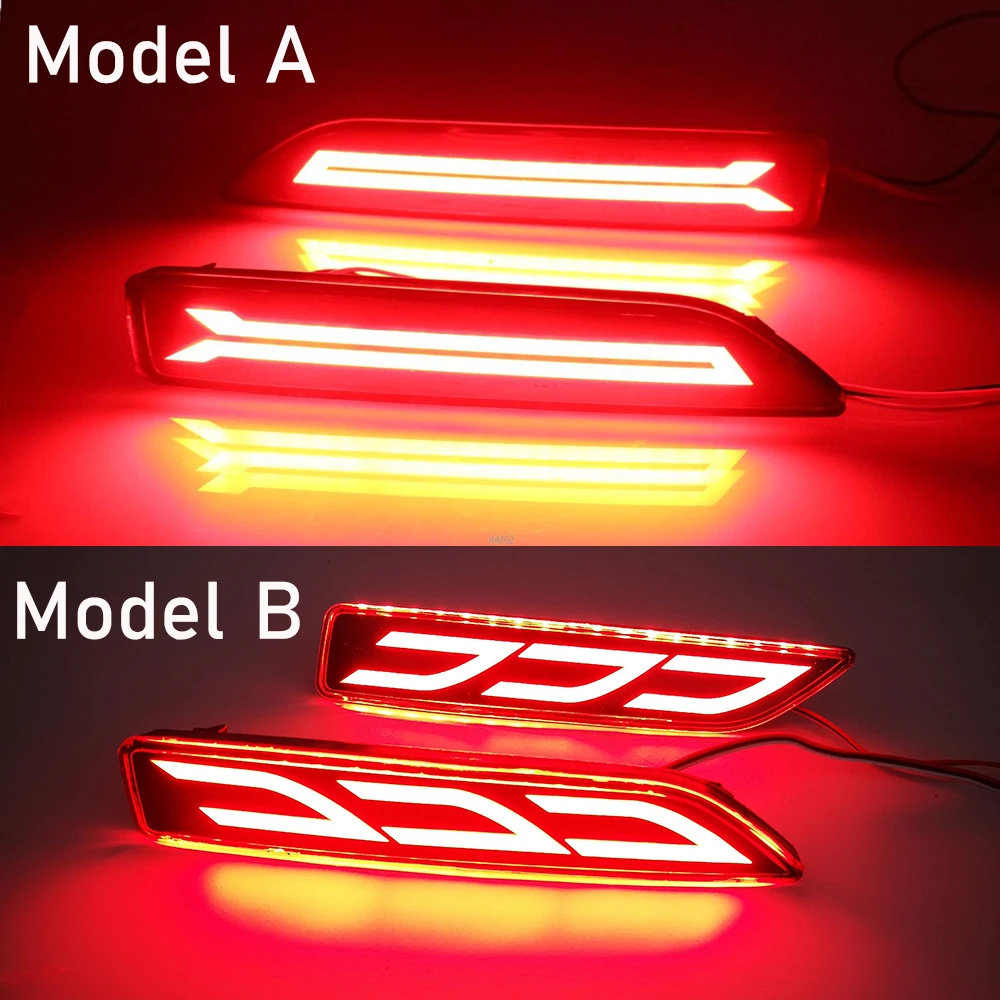 2PCS For Honda CRV CR-V 2007 2008 2009 Multi-function LED Tail Rear Bumper Light Rear Fog Lamp Auto Bulb Brake Light Reflector