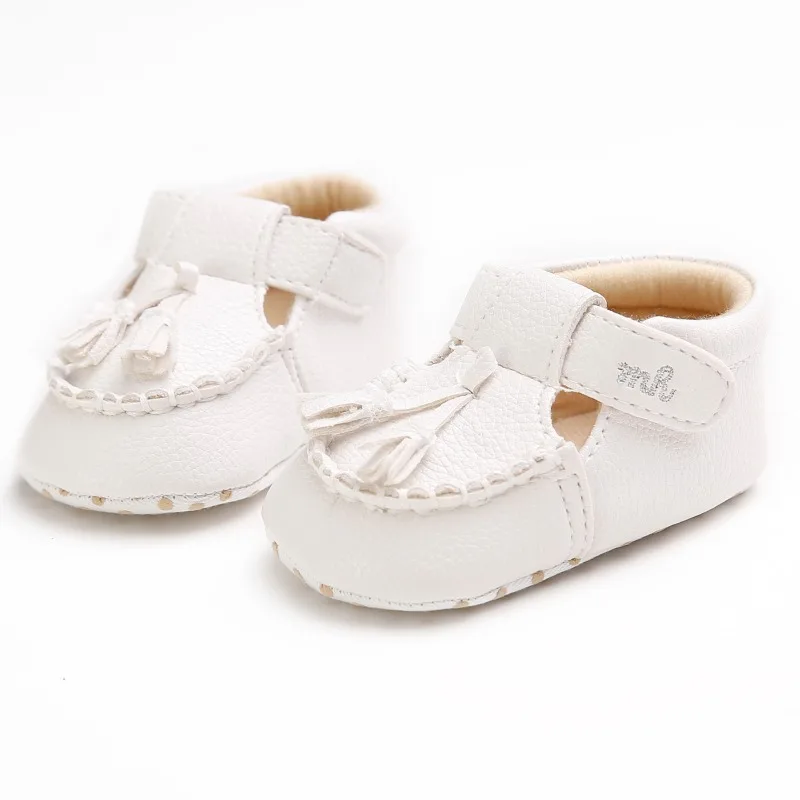 Baby Shoes Girls PU Tassel Crib Shoes 0 18 Months Toddler Boys Soft
