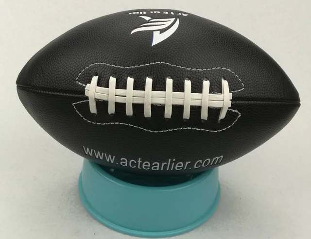Rugby Sports Official Size 6 Black Color American Football Rugby Ball For Training Match Entertainment Toy
