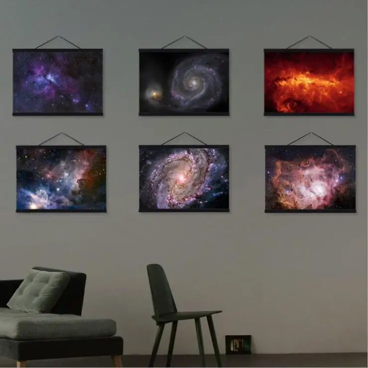 

Milky Way Galaxy Space Stars Dark Universe Nordic Canvas Painting Picture Wall Posters Home Decor