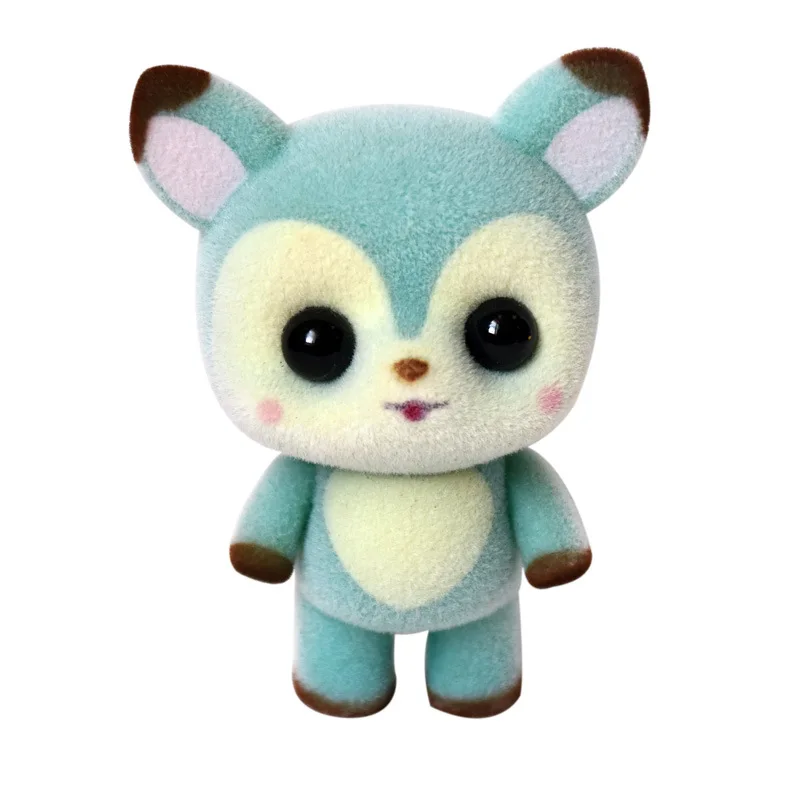 

Cartoon Deer Doll Toys Cute Mini Animals Toys For Baby Christmas Gifts Figures Car Home Desk Decoration for Kid Flocking Toys